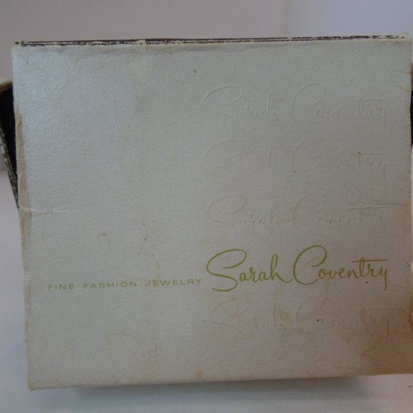 Sarah Coventry (Signed all 3 pieces) Starburst Atomic Brooch & Clip on Ear Rings - Picture 11 of 11